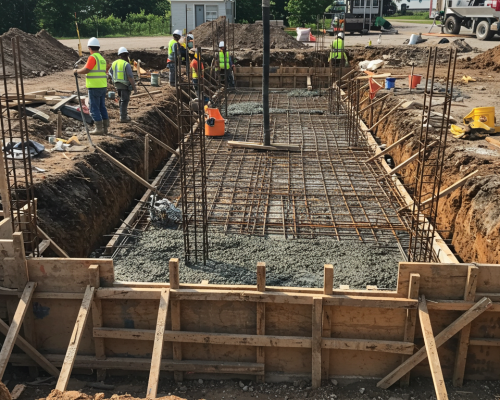 concrete footing concrete footing